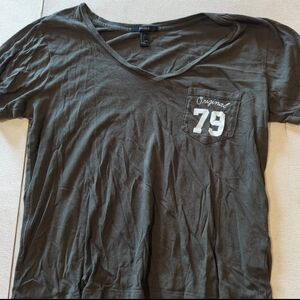 Old Navy Olive Green V-Neck Tee